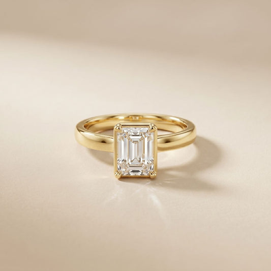1.50 CTW Emerald Cut Lab Grown Diamond Verelle Anniversary Ring
