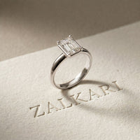 1.50 CTW Emerald Cut Lab Grown Diamond Verelle Anniversary Ring White