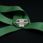 1.50 CTW Emerald Cut Lab Grown Diamond Verelle Anniversary Ring White
