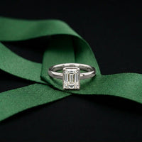 1.50 CTW Emerald Cut Lab Grown Diamond Verelle Anniversary Ring White