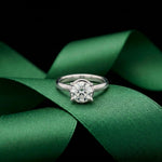 1.50 CTW Classic Round Lab Grown Diamond Promise Ring For Women White