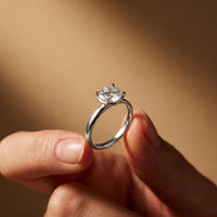 1.50 CTW Classic Round Lab Grown Diamond Promise Ring For Women White