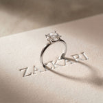 1.50 CTW Classic Round Lab Grown Diamond Promise Ring For Women White