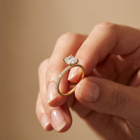 1.50 CTW Asscher Cut Lab Grown Diamond Pave Engagement Ring Gold