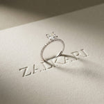1.50 CTW Asscher Cut Lab Grown Diamond Pave Engagement Ring White