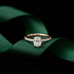 1.50 CTW Oval Lab Grown Diamond Hidden Halo Engagement Ring For Women Rose Gold