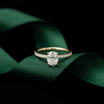 1.50 CTW Oval Lab Grown Diamond Hidden Halo Engagement Ring For Women Gold