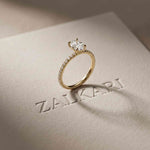 1.50 CTW Oval Lab Grown Diamond Hidden Halo Engagement Ring For Women Gold