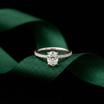 1.50 CTW Oval Lab Grown Diamond Hidden Halo Engagement Ring For Women White