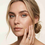1.50 CTW Emerald Cut Lab Grown Diamond Petite Pave Ring Rose Gold