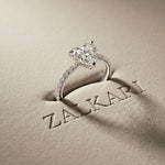 1.50 CTW Heart Cut Lab Grown Diamond Pave Promise Ring White