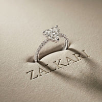 1.50 CTW Heart Cut Lab Grown Diamond Pave Promise Ring White