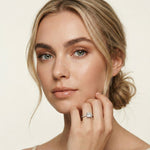 1.50 CTW Princess Cut Lab Grown Diamond Micro Pave Ring White