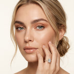 1.50 CTW Emerald Cut Lab Grown Diamond Rosavelle Ring Gold