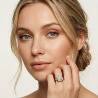 2 CTW Cushion Cut Lab Grown Diamond Bezel Set Elarisse Ring Rose Gold