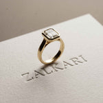 Velmira 2 CTW Emerald Cut Lab Grown Diamond Bezel Set Ring Gold
