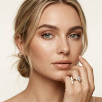 2 CTW Marquise Cut Lab Grown Diamond Ring For Girls Gold