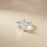 2 CTW Marquise Cut Lab Grown Diamond Ring For Girls White