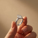 2 CTW Marquise Cut Lab Grown Diamond Ring For Girls White