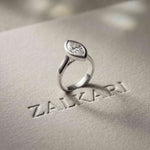 2 CTW Marquise Cut Lab Grown Diamond Ring For Girls White