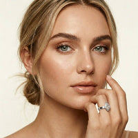 2 CTW Marquise Cut Lab Grown Diamond Ring For Girls White