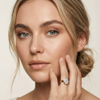 2 CTW Oval Cut Lab Grown Diamond Ovalisse Ring Gold