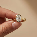 2 CTW Oval Cut Lab Grown Diamond Ovalisse Ring Gold