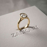 2 CTW Oval Cut Lab Grown Diamond Ovalisse Ring Gold
