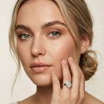 2 CTW Oval Cut Lab Grown Diamond Ovalisse Ring White