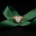 2 CTW Whisper of Forever Pear Lab Grown Diamond Ring Gold