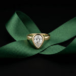 2 CTW Whisper of Forever Pear Lab Grown Diamond Ring Gold
