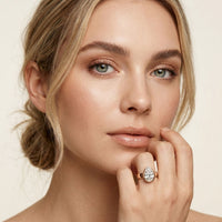 2 CTW Whisper of Forever Pear Lab Grown Diamond Ring Gold