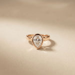 2 CTW Whisper of Forever Pear Lab Grown Diamond Ring Gold