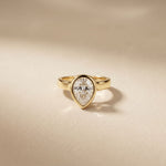 2 CTW Whisper of Forever Pear Lab Grown Diamond Ring Gold