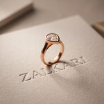 2 CTW Whisper of Forever Pear Lab Grown Diamond Ring Gold