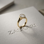 2 CTW Whisper of Forever Pear Lab Grown Diamond Ring Gold