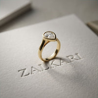 2 CTW Whisper of Forever Pear Lab Grown Diamond Ring Gold