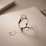 2 CTW Whisper of Forever Pear Lab Grown Diamond Ring White