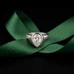 2 CTW Whisper of Forever Pear Lab Grown Diamond Ring White