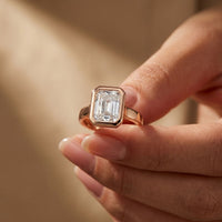 Golden Hour 2 CTW Radiant Cut Lab Grown Diamond Ring Rose Gold