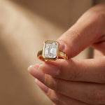 Golden Hour 2 CTW Radiant Cut Lab Grown Diamond Ring Gold