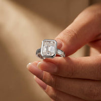 Golden Hour 2 CTW Radiant Cut Lab Grown Diamond Ring White