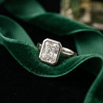 Golden Hour 2 CTW Radiant Cut Lab Grown Diamond Ring White