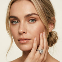 Golden Hour 2 CTW Radiant Cut Lab Grown Diamond Ring White