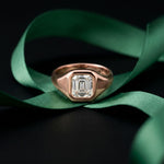 2 CTW Asscher Cut Lab Grown Diamond Legacy of Love Ring Rose Gold