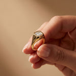 2 CTW Asscher Cut Lab Grown Diamond Legacy of Love Ring Gold