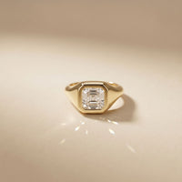 2 CTW Asscher Cut Lab Grown Diamond Legacy of Love Ring Gold