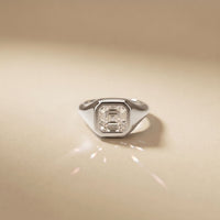 2 CTW Asscher Cut Lab Grown Diamond Legacy of Love Ring White