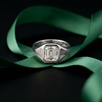 2 CTW Asscher Cut Lab Grown Diamond Legacy of Love Ring White