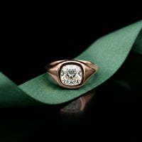 2 CTW Written in the Stars Cushion Cut Lab Grown Diamond Ring Rose Gold